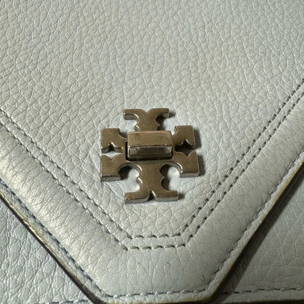 Tory Burch light blue crossbody bag with a chain‎ strap
